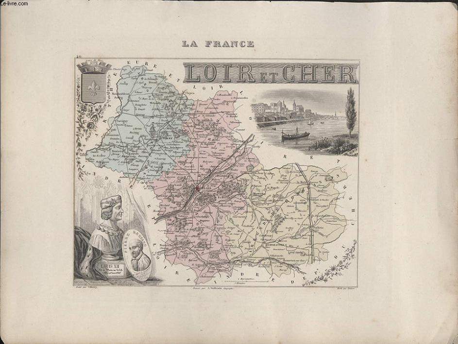 GRAVURE 19eme COULEURS - LA FRANCE - LOIR ET CHER