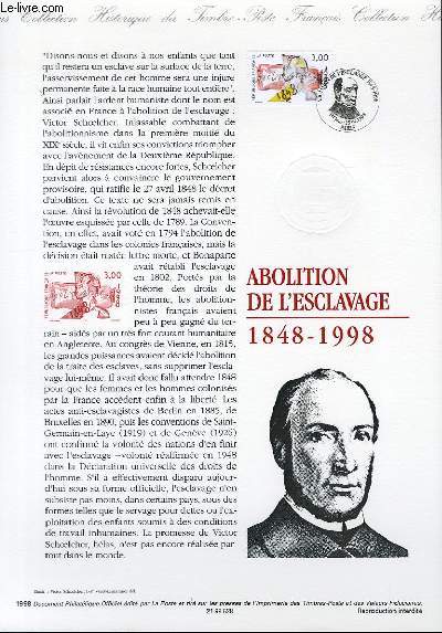 DOCUMENT PHILATELIQUE OFFICIEL - ABOLITION DE L'ESCLAVAGE 1848-1998 (N3148 YVERT ET TELLIER)