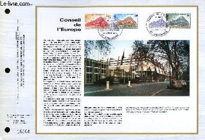 FEUILLET ARTISTIQUE PHILATELIQUE - CEF - N 389 - CONSEIL DE L'EUROPE