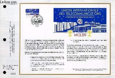 FEUILLET ARTISTIQUE PHILATELIQUE - CEF - N 952 - UNION INTERNATIONALE DES TELECOMMUNICATIONS - CONFERENCE DE PLENIPOTENTIAIRES