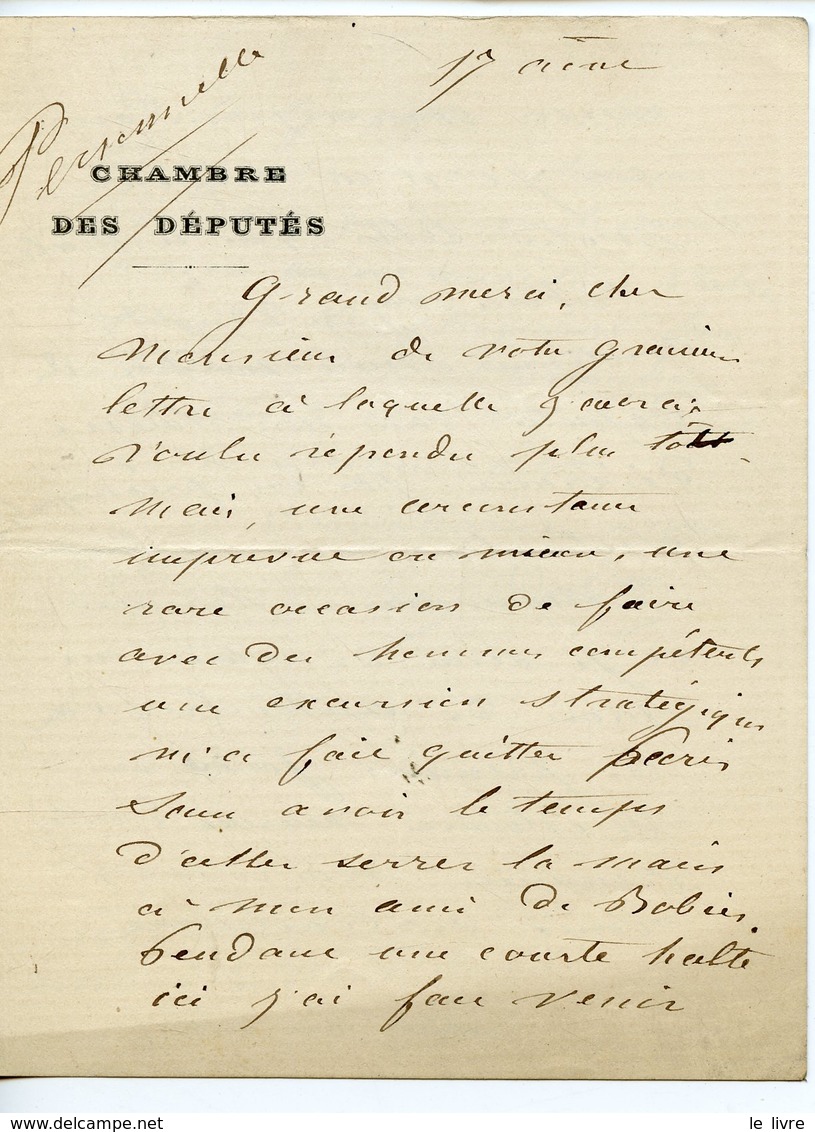 DEPUTE DE LA SEINE AVOCAT EUGENE DELATTRE (1830-1898). LAS