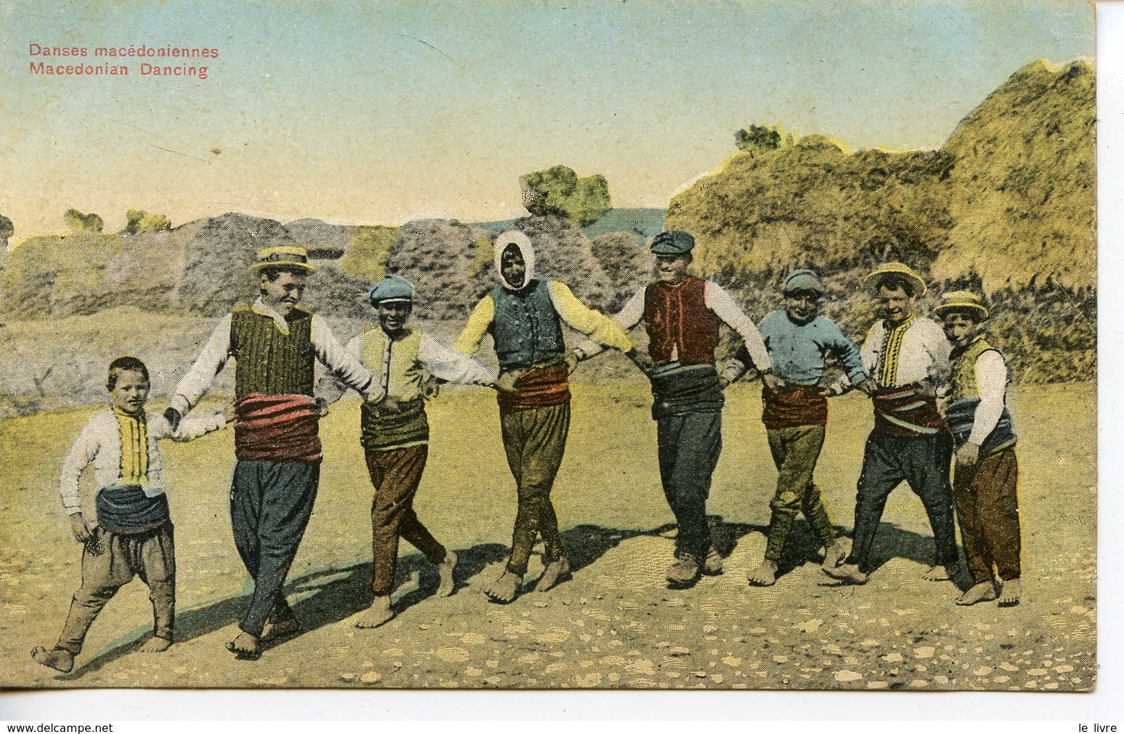 CPA GRECE. MACEDONIAN DANCING. SALONIQUE 1918