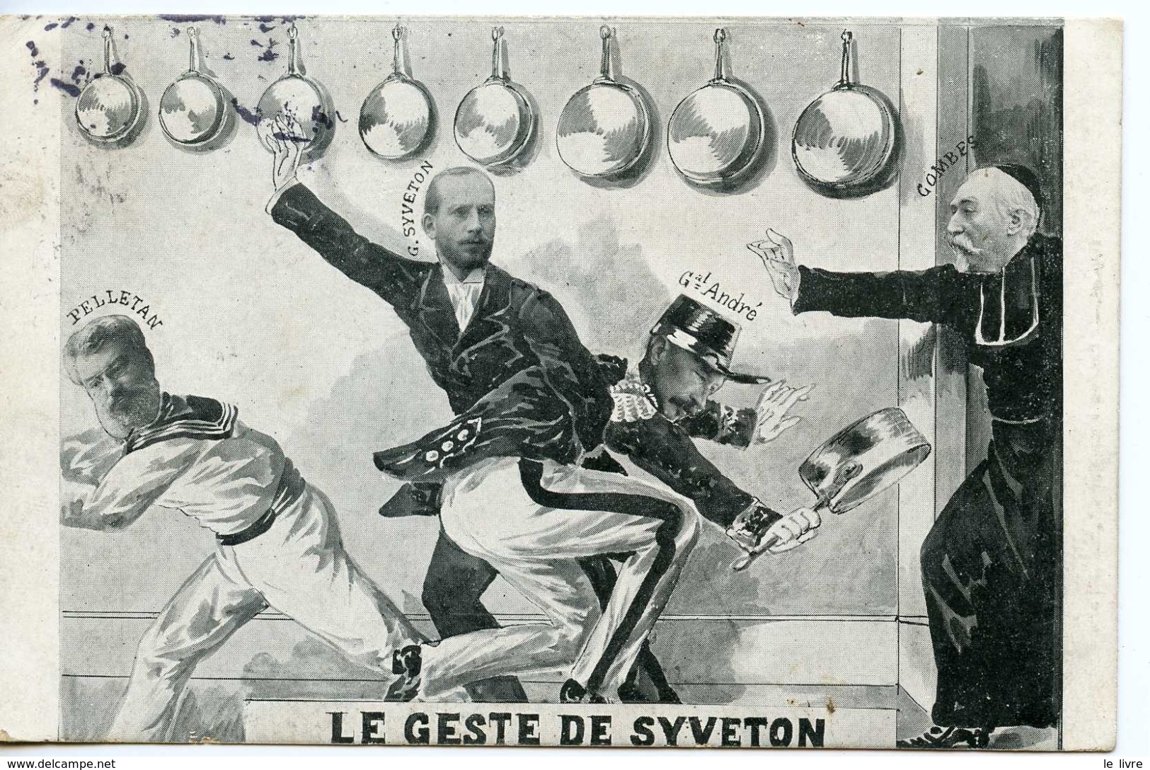 CPA SATIRIQUE ILLUSTRATEUR. LE GESTE DE SYVETON 1904