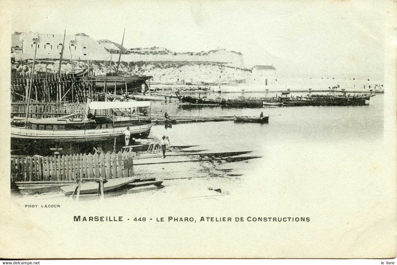 CPA 13 MARSEILLE. LE PHARO. ATELIER DE CONSTRUCTIONS