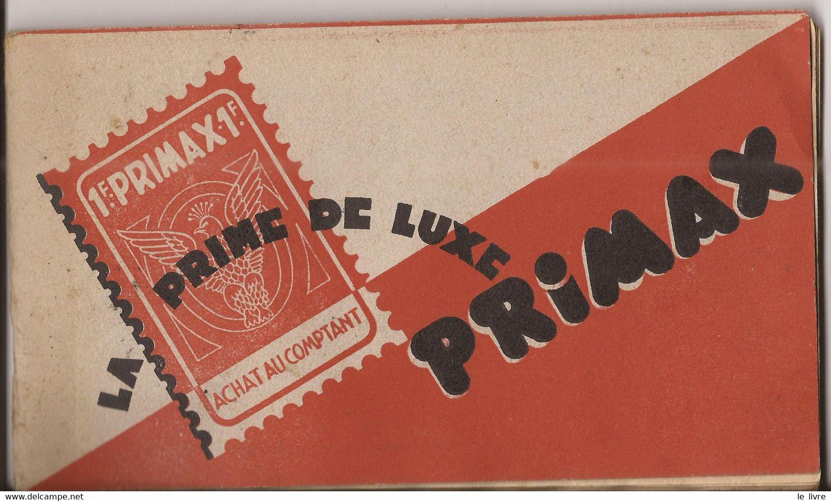 CARNET DE BONS-PRIMES PRIMAX 1934 PUBLICITE BYRRH PRESQUE COMPLET