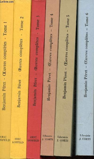 Oeuvres compltes - 8 volumes - oeuvres compltes tome 1+2+3+4+5+6+7 + introduction  la lecture de Benjamin Pret (le terrain vague 1965).