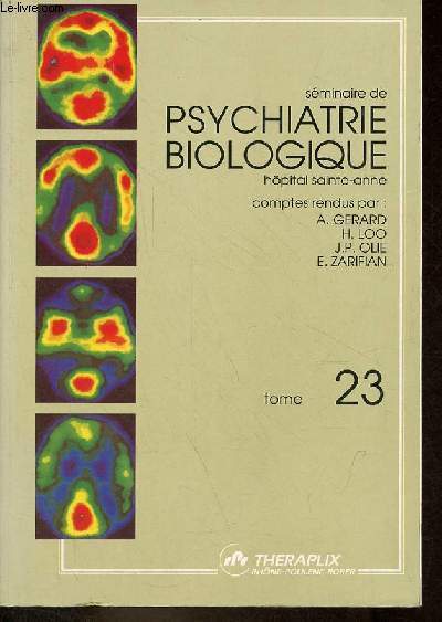 Sminaire de psyhicatrie biologique - Hpital Sainte-Anne - Tome 23 : sommeil et psychiatrie.