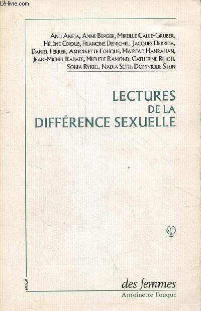 Lectures de la diffrence sexuelle - Colloque Paris-VIII, CIPH Paris, octobre 1990 Actes I.