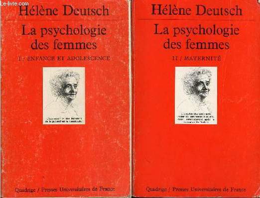 La psychologie des femmes - Etude psychanalytique - Tome 1 + Tome 2 (2 volumes) - Tome 1 : enfance et adolescence - Tome 2 : Maternit - Collection Quadrige n92-93.