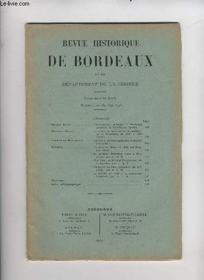 Revue historique de Bordeaux et du dpartement de la Gironde n 3