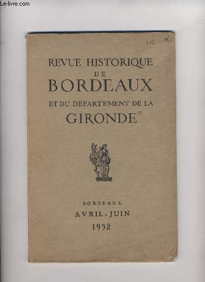 Revue historique de Bordeaux et du dpartement de la Gironde n 2