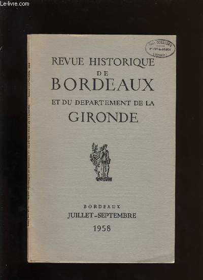 Revue historique de Bordeaux et du dpartement de la Gironde n 3