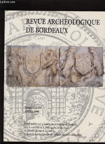Socit archologique de Bordeaux - Tome LXXXIX.