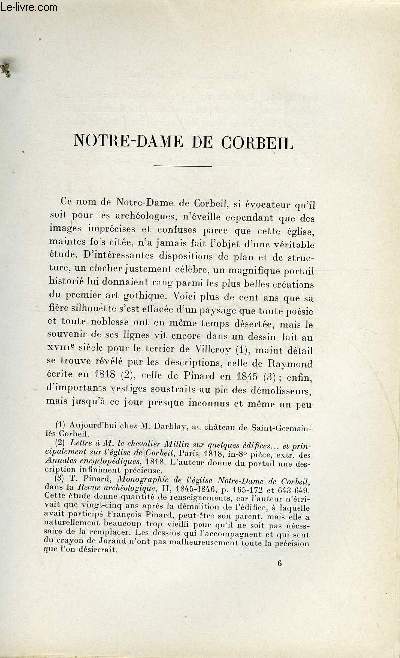 BULLETIN MONUMENTAL 100e VOLUME DE LA COLLECTION N1 ET 2 - NOTRE-DAME DE CORBEIL PAR FRANCIS SALET