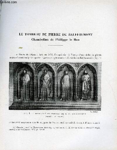 BULLETIN MONUMENTAL 113e VOLUME DE LA COLLECTION N2 - LE TOMBEAU DE PIERRE DE BAUFFREMONT - CHAMBELLAN DE PHILIPPE LE BON PAR PIERRE QUARRE