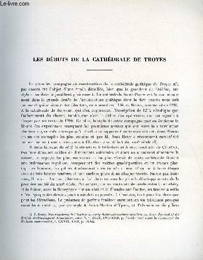 BULLETIN MONUMENTAL 118e VOLUME DE LA COLLECTION N2 - LES DEBUTS DE LA CATHEDRALE DE TROYES PAR ROBERT BRANNER