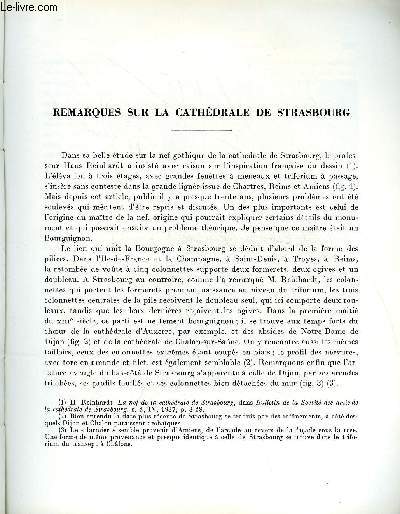 BULLETIN MONUMENTAL 122e VOLUME DE LA COLLECTION N3 - REMARQUES SUR LA CATHEDRALE DE STRASBOURG PAR ROBERT BRANNER