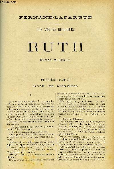 LE MONDE MODERNE - SUPPLEMENT CONSACRE AU ROMAN CONTEMPORAIN N2 - LES MAOURS BIBLIQUES, RUTH
