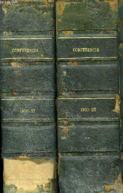 CONFERENCIA JOURNAL DE L'UNIVERSITE DES ANNALES - SERIE DE 2 VOLUMES DE 1936 A 1938