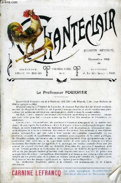 CHANTECLAIR N 2 - LE PROFESSEUR FOURNIER