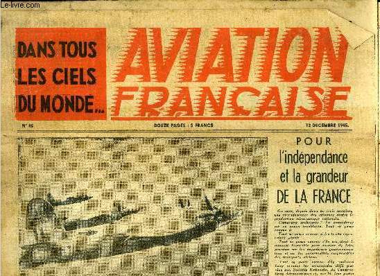 AVIATION FRANCAISE N 45 - Le Breguet 500 Colmar, Le page des usines, Le refroidissement des moteurs par injection d'eau, Jeunes ailes