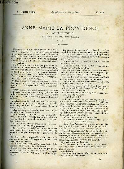 SUPPLEMENT A LA REVUE MAME N 222 - Anne-Marie la providence (suite) VII. A la recherche du traitre par Daniel Laumonier, illustrations de Orazi