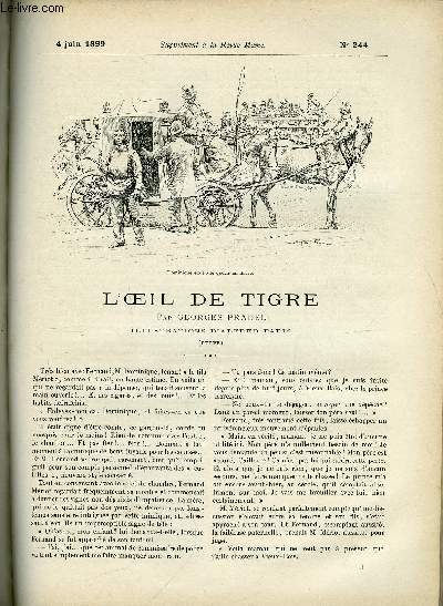 SUPPLEMENT A LA REVUE MAME N 244 - L'oeil de tigre (suite) par Georges Pradel, illustrations d'Alfred Paris