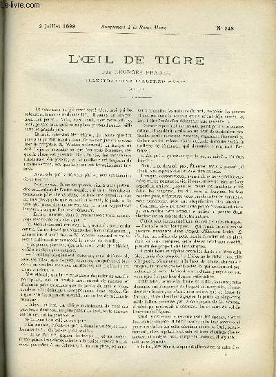 SUPPLEMENT A LA REVUE MAME N 248 - L'oeil de tigre (suite) par Georges Pradel, illustrations d'Alfred Paris