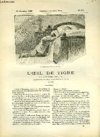 SUPPLEMENT A LA REVUE MAME N 271 - L'oeil de tigre (suite) par Georges Pradel, illustrations d'Alfred Paris