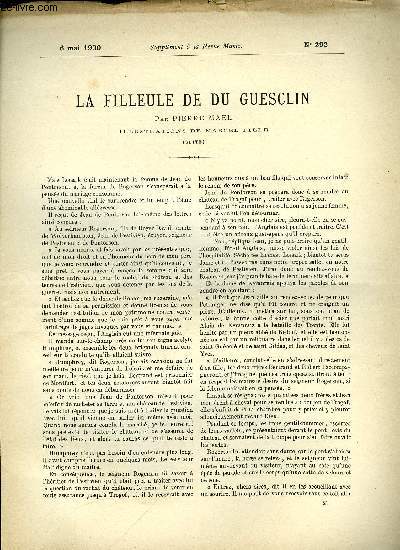 SUPPLEMENT A LA REVUE MAME N 292 - La filleule de Du Guesclin (suite) VII. Le guet-apens par Pierre Mael, illustrations de Marcel Pille
