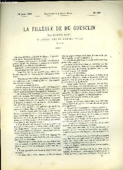 SUPPLEMENT A LA REVUE MAME N 297 - La filleule de Du Guesclin (fin) par Pierre Mael, illustrations de Marcel Pille