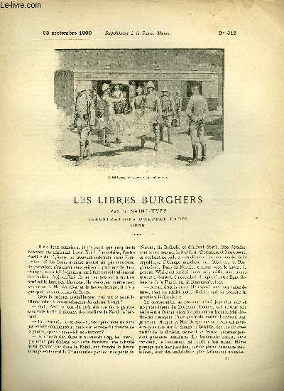 SUPPLEMENT A LA REVUE MAME N 312 - Les libres burghers (suite) VII. La mort est le devoir par G. Saint-Yves, illustrations d'Alfred Paris