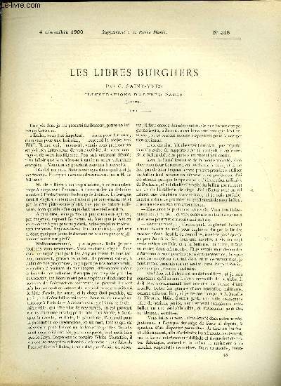 SUPPLEMENT A LA REVUE MAME N 318 - Les libres burghers (suite) par G. Saint-Yves, illustrations d'Alfred Paris