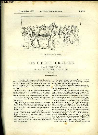 SUPPLEMENT A LA REVUE MAME N 326 - Les libres burghers (suite) par G. Saint-Yves, illustrations d'Alfred Paris