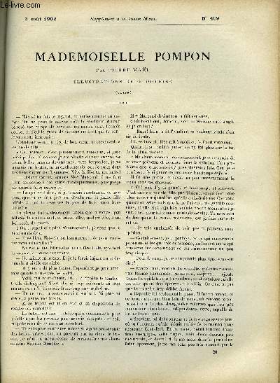 SUPPLEMENT A LA REVUE MAME N 409 - Mademoiselle Pompo (suite) par Pierre Mal, illustrations de G. Dutriac