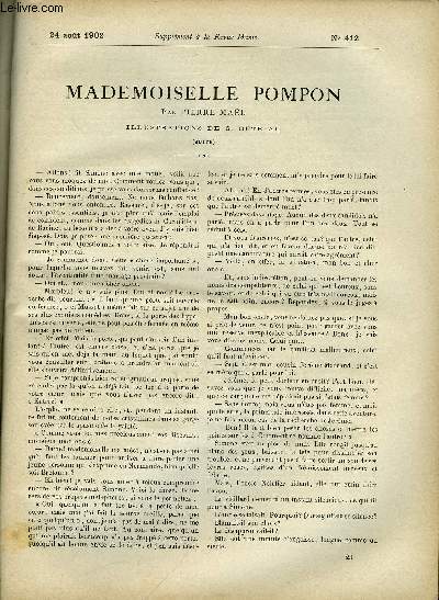 SUPPLEMENT A LA REVUE MAME N 412 - Mademoiselle Pompo (suite) par Pierre Mal, illustrations de G. Dutriac
