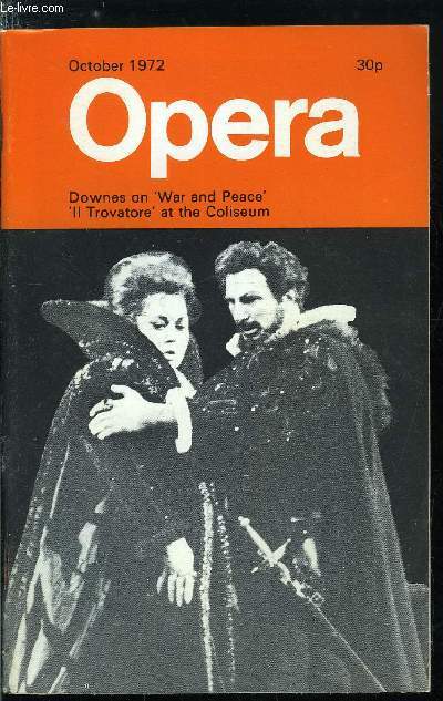 Opera n 10 - Prokofiev's War and Peace by Edward Downes, Siegfried Wagner as Innovator by Theresia E. Reimers, Backstage at La Scala by Roger Brunyate