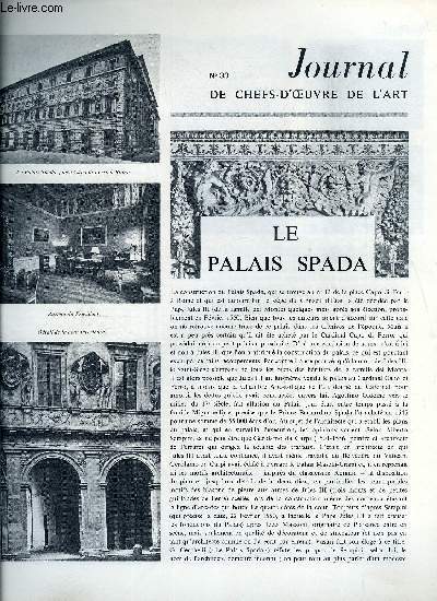 Journal de chefs-d'oeuvre de l'art n 33 - Le palais Spada, William Scott, Bertini, Donation Delaunay