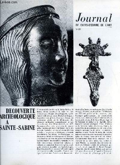 Journal de chefs-d'oeuvre de l'art n 87 - Dcouverte archologique a Sainte Sabine, Darnaud, Fay Vidal, Les perleries Dayaks