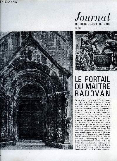 Journal de chefs-d'oeuvre de l'art n 88 - Le portail du maitre Radovan, Gauthier, Schnabel