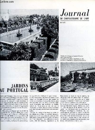 Journal de chefs-d'oeuvre de l'art n 142 - Jardins au Portugal, Henri Mak, J. Berthier, Couronnement de la vierge du maitre H.L.
