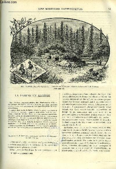 Les missions catholiques n 1237 - La famine en Algrie, Au Kilima-Ndjaro par Mgr Alexandre Le Roy, Les hypoges de l'ile des pins par le R.P. Lambert