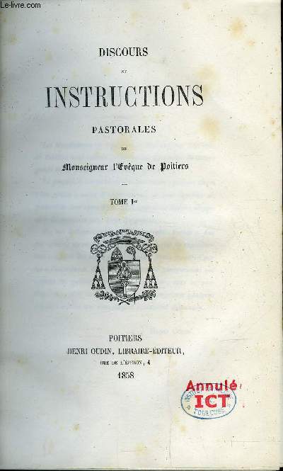 Discours et instructions pastorales - 5 tomes