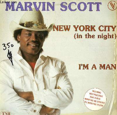 DISQUE VINYLE 33T NEW YORK CITY / BLUES IS BLUE / I'LL NEVER FALL IN LOVE / I'M A MAN / HELP POLICEMAN / NEVER TELL ME GOOD BYE.