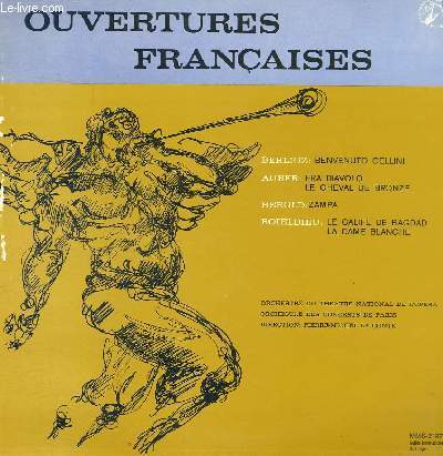 DISQUE VINYLE 33T OUVERTURES FRANCAISES.