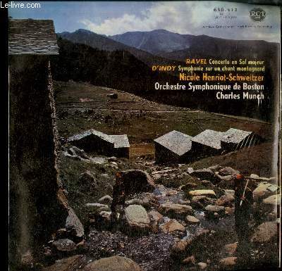 DISQUE VINYLE 33T : Concerto en sol majeur, Symphonie sur un chant montagnard