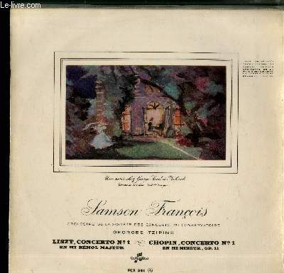 DISQUE VINYLE 33T : Liszt, concerto n1 en mi bmol majeur, Chopin, concerto n1 en mi mineur op.11