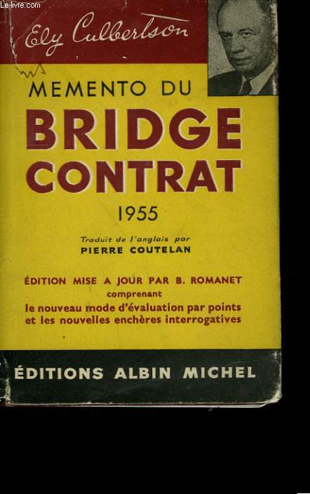 MEMENTO DU BRIDGE CONTRAT 1955.