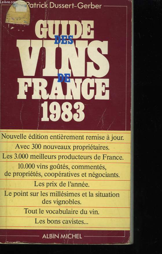 GUIDE DES VINS DE FRANCE 1983.