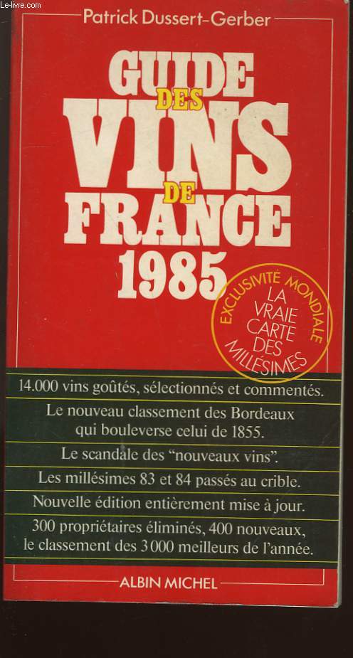 GUIDE DES VINS DE FRANCE 1985.